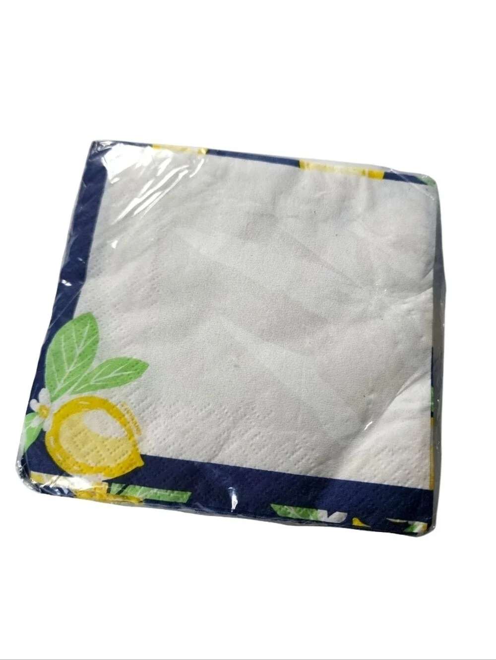 The Zest Is Yet To Come Lemon Print Cocktail Napkins *NIP*